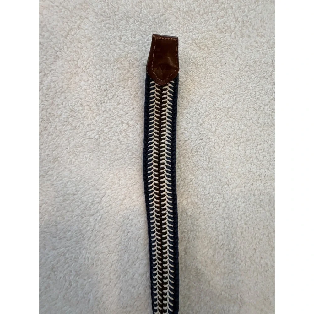 Alero Sport 36 M/L The Joe Woven Belt Braided Leather Trim Made in Italy $126